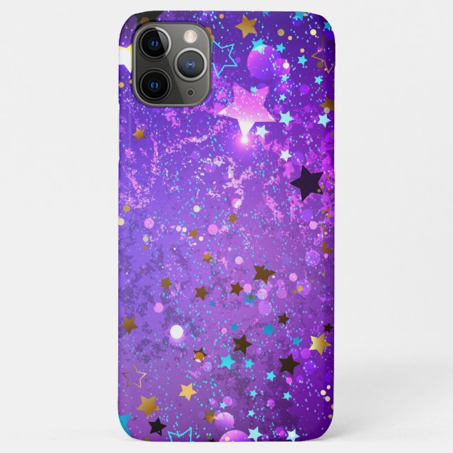 Lila Hintergrund mit Sternen Case-Mate iPhone Hülle (Rückseite)