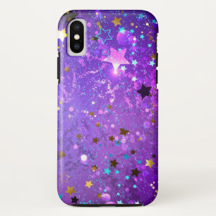 Lila Hintergrund mit Sternen Case-Mate iPhone Hülle