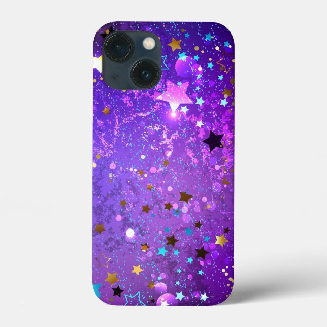 Lila Hintergrund mit Sternen Case-Mate iPhone Hülle (Rückseite)