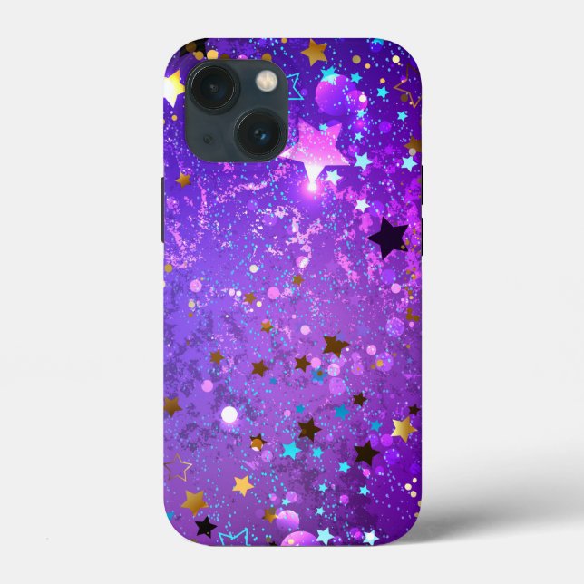 Lila Hintergrund mit Sternen Case-Mate iPhone Hülle (Rückseite)