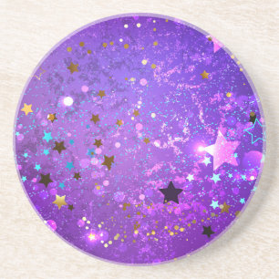 Lila Hintergrund mit Sternen Getränkeuntersetzer