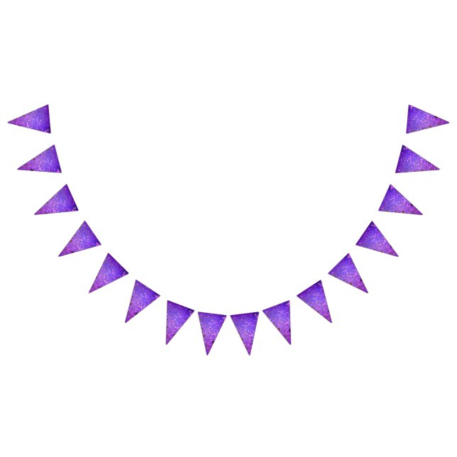 Lila Hintergrund mit Sternen Wimpelkette (Alle)