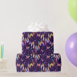 Lila Hintergrundeffekt Traumfänger Geschenkpapier