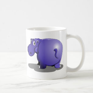 Lila Hippo-Kaffee-Tasse Tasse