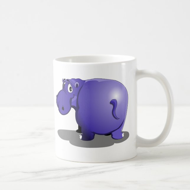 Lila Hippo-Kaffee-Tasse Tasse (Rechts)