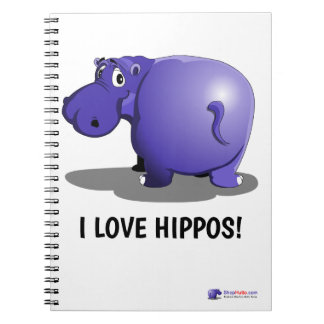 Lila Hippo Notepad Notizblock