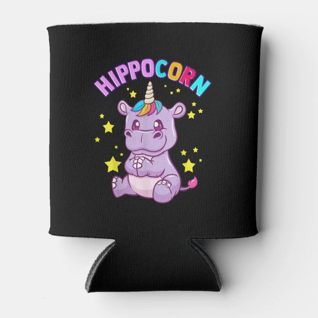 Lila HippoCorn Hippo Mais Hippopotamus Lover Dosenkühler (Vorderseite)