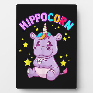 Lila HippoCorn Hippo Mais Hippopotamus Lover Fotoplatte