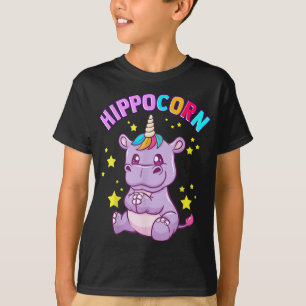 Lila HippoCorn Hippo Mais Hippopotamus Lover T-Shirt