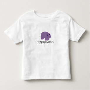 Lila Hippopotamus Kleinkind T-shirt