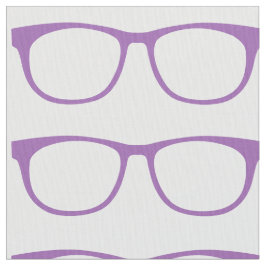 Lila Hipster Geek Glasses Fabric Stoff