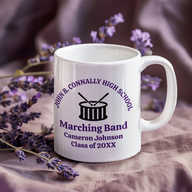 Lila Hochschule Marching Band individuell anpassba Kaffeetasse (Von Creator hochgeladen)