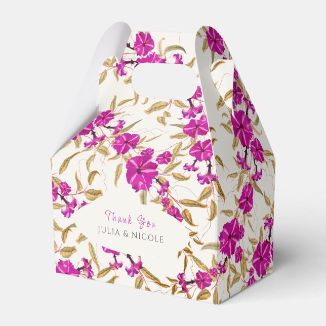 Lila Hochzeit des Wilden Trumpeten Weingarten Geschenkschachtel (Vorderseite)