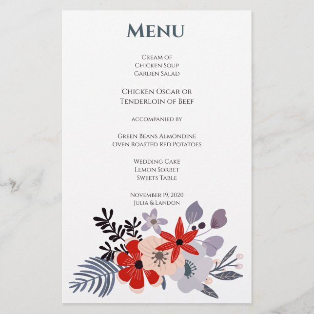 Lila Hochzeit in Rot-Rosa (Vorderseite)