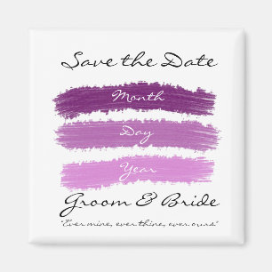 Lila Hochzeit Magnet