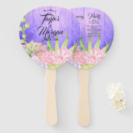 Lila Hochzeit mit magischen Wasserfarben Fächer