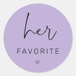 Lila Hochzeit Runder Aufkleber