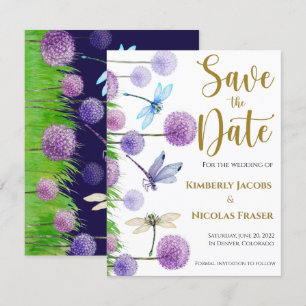 Lila Hochzeit speichern Sie das Datum Save The Date