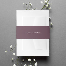 Lila Hochzeit von Eggplant Einladungsbanderole