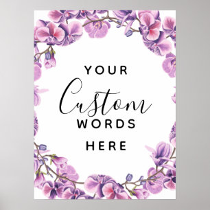 lila Hochzeit von Süßpfirsichen kreieren Ihren eig Poster