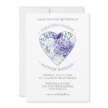 Lila Hochzeit von White Peonies Heart Typografy
