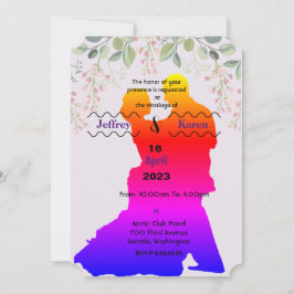 Lila Hochzeitseinladung Einladung