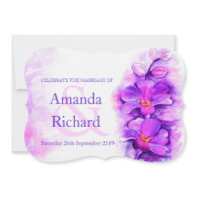 Lila Hochzeitsfeier mit Orchideen