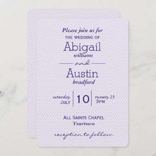 Lila Hochzeitsherzen Einladung