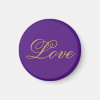 Lila Hochzeitskalligrafie mit Gold Color Script-Li