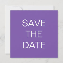 Lila Hochzeitsplatz mit einfachem Text Save the Da Date
