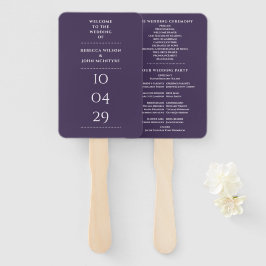 Lila Hochzeitsprogramm Fächer