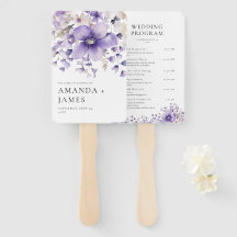 Lila Hochzeitsprogramme für Wasserfarben