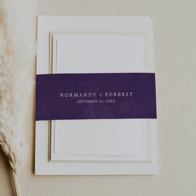 Lila Hochzeitsstimmung im Wasserfarben Einladungsbanderole (Von Creator hochgeladen)