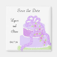 Lila Hochzeitstorte Save the Date
