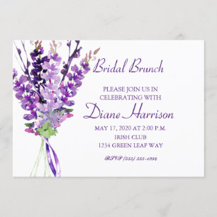 Lila Hochzeitswatercolor-Lavendel Einladung