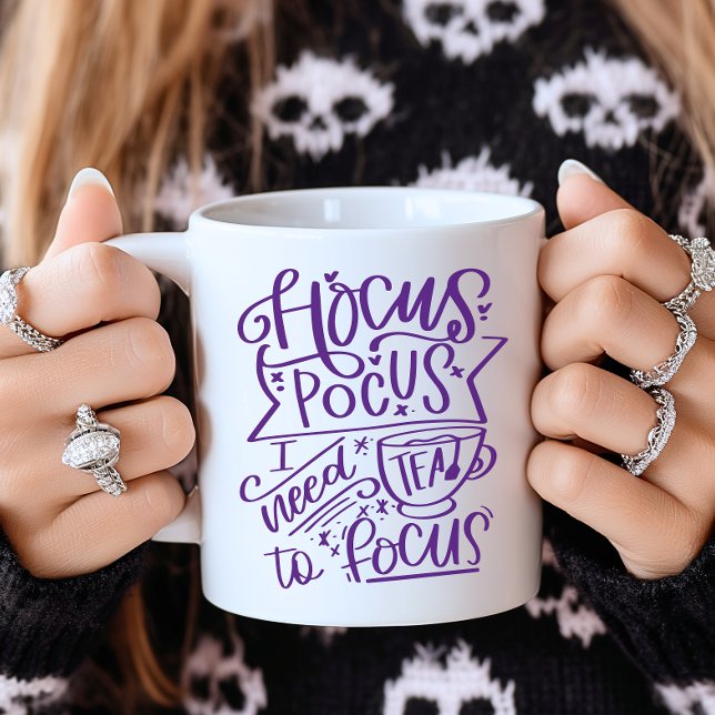 Lila Hocus Pocus I Need Tee Kaffeetasse (Purple Halloween Hocus Pocus Tea Cup)