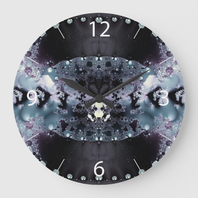 Lila Hole Große Wanduhr (Vorderseite)