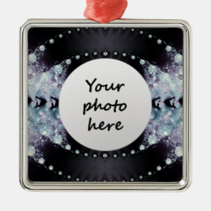 Lila Hole Silbernes Ornament