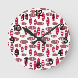 Lila Holey Ovals Runde Wanduhr