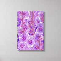 Lila Hollyhock Mallow Malva Blume Floral Art Ca