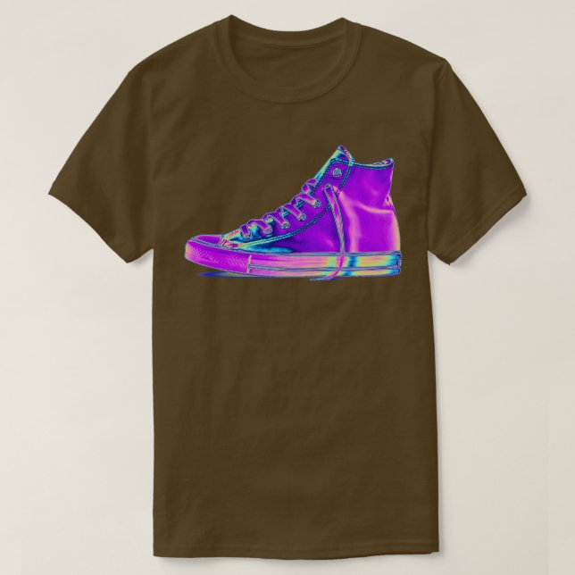 Lila holografischer Sneaker T-Shirt (Design vorne)