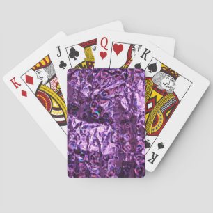 Lila Hologramm-Papier Spielkarten