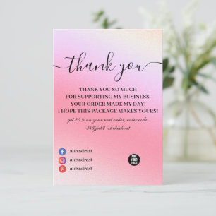 Lila Holographic Color Shift Business Vielen Dank Dankeskarte