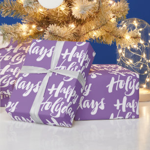 Lila Holydays Urlaub Heilige Tage Weihnachten Geschenkpapier