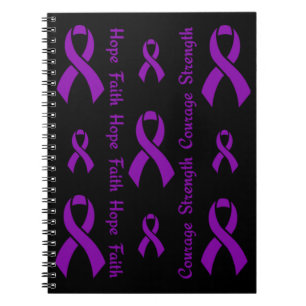 Lila Hope Faith Strength Courage...Fibro Notizblock