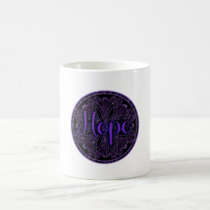 Lila Hope Mandala Kaffeetasse