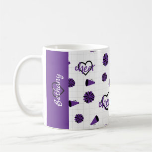 Lila Hörer, Pom Poms, Megaphone Muster Kaffeetasse