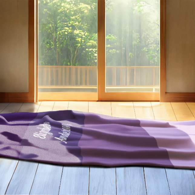 Lila horizontaler Farbblock Fleecedecke (Von Creator hochgeladen)