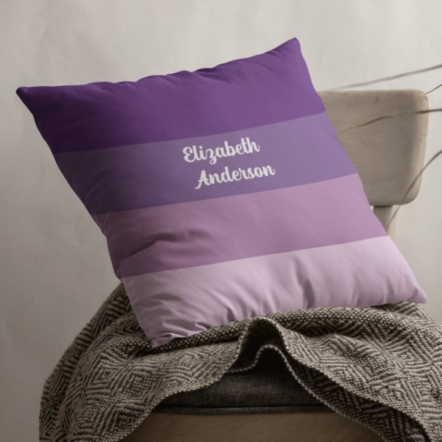 Lila horizontaler Farbblock Kissen (Von Creator hochgeladen)