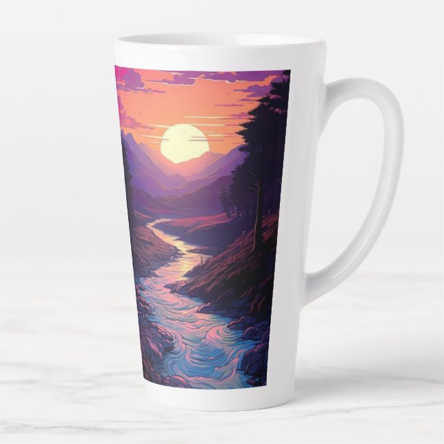 Lila Horizonte über das Flusstal Milchtasse (Rechts)